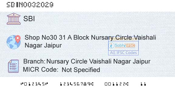State Bank Of India Nursary Circle Vaishali Nagar JaipurBranch 