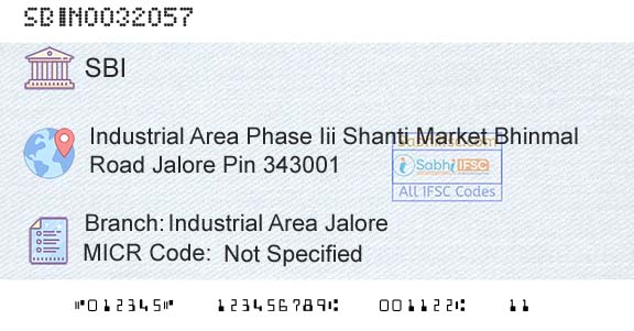 State Bank Of India Industrial Area JaloreBranch 