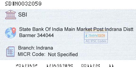 State Bank Of India IndranaBranch 