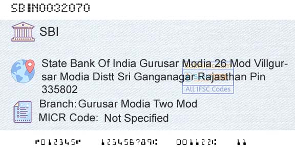 State Bank Of India Gurusar Modia Two ModBranch 