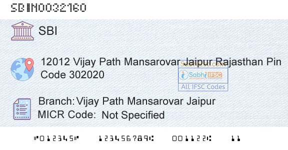 State Bank Of India Vijay Path Mansarovar JaipurBranch 