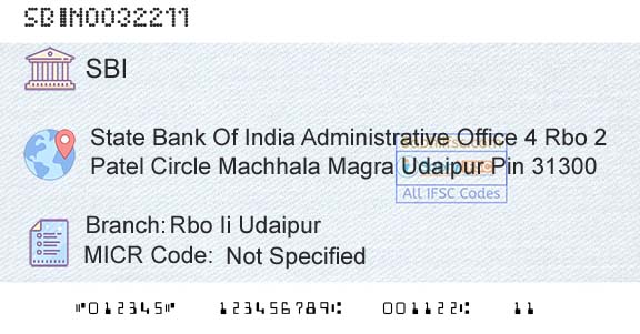 State Bank Of India Rbo Ii UdaipurBranch 