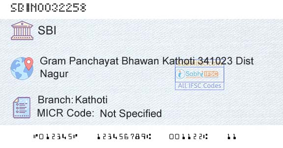 State Bank Of India KathotiBranch 