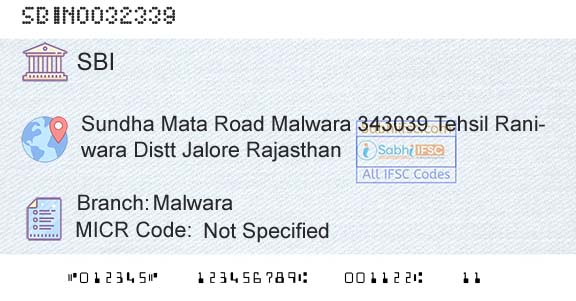 State Bank Of India MalwaraBranch 