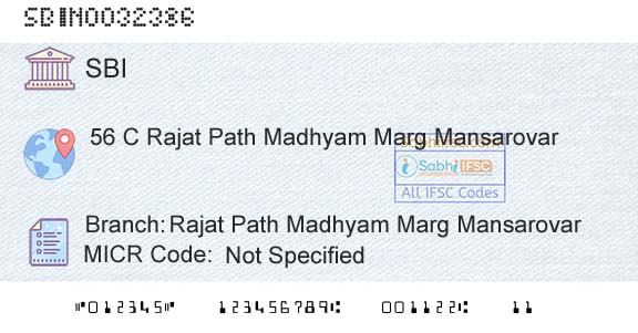 State Bank Of India Rajat Path Madhyam Marg MansarovarBranch 