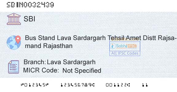 State Bank Of India Lava SardargarhBranch 