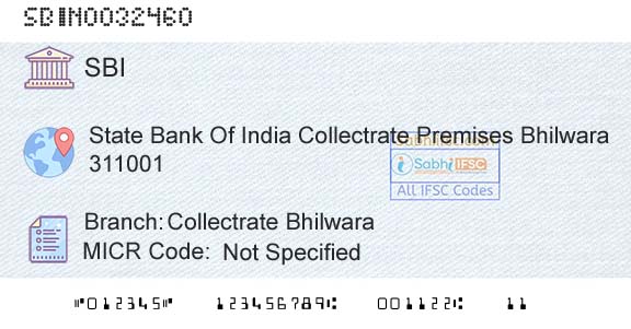 State Bank Of India Collectrate BhilwaraBranch 