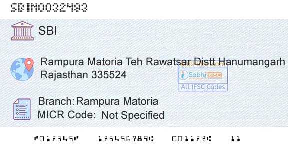 State Bank Of India Rampura MatoriaBranch 