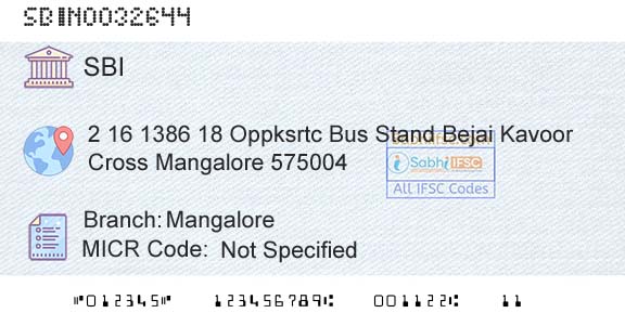 State Bank Of India MangaloreBranch 