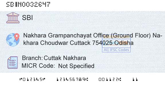 State Bank Of India Cuttak NakharaBranch 