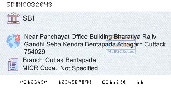 State Bank Of India Cuttak BentapadaBranch 