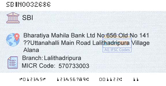 State Bank Of India LalithadripuraBranch 