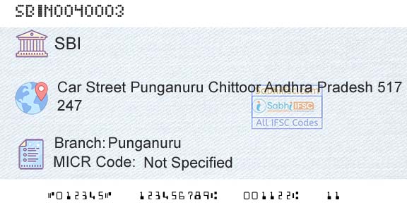 State Bank Of India PunganuruBranch 