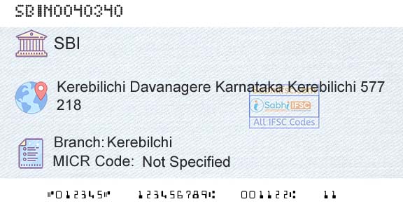 State Bank Of India KerebilchiBranch 