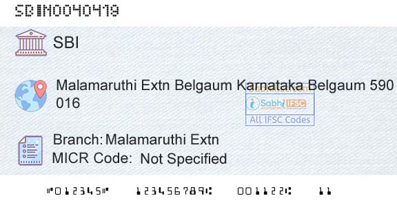 State Bank Of India Malamaruthi ExtnBranch 