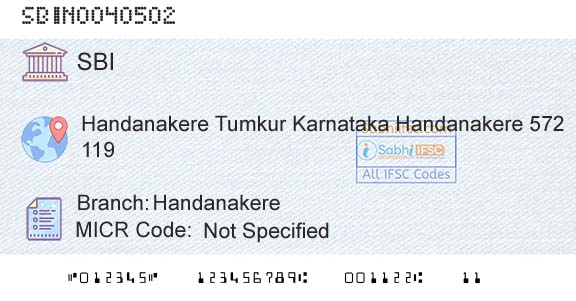 State Bank Of India HandanakereBranch 