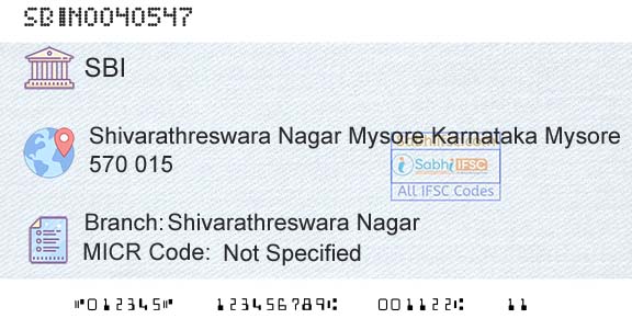 State Bank Of India Shivarathreswara NagarBranch 