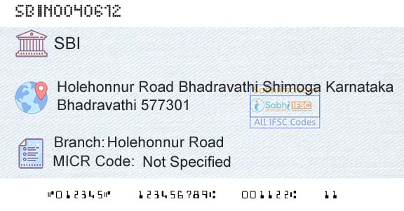 State Bank Of India Holehonnur RoadBranch 