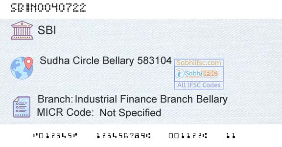 State Bank Of India Industrial Finance Branch BellaryBranch 