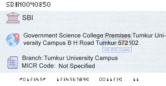 State Bank Of India Tumkur University CampusBranch 