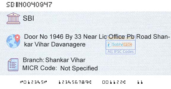 State Bank Of India Shankar ViharBranch 