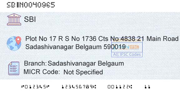 State Bank Of India Sadashivanagar BelgaumBranch 