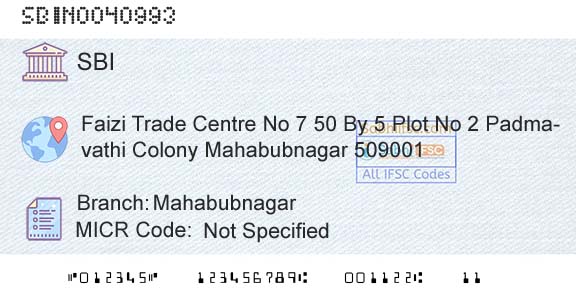 State Bank Of India MahabubnagarBranch 