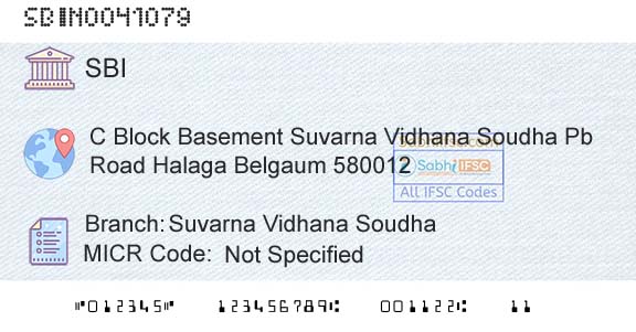 State Bank Of India Suvarna Vidhana SoudhaBranch 