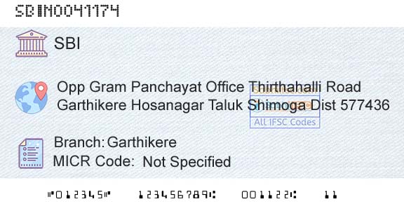 State Bank Of India GarthikereBranch 
