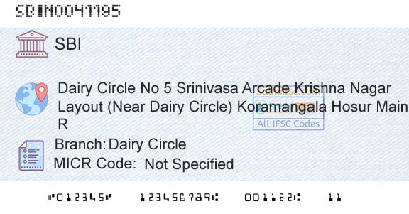 State Bank Of India Dairy CircleBranch 