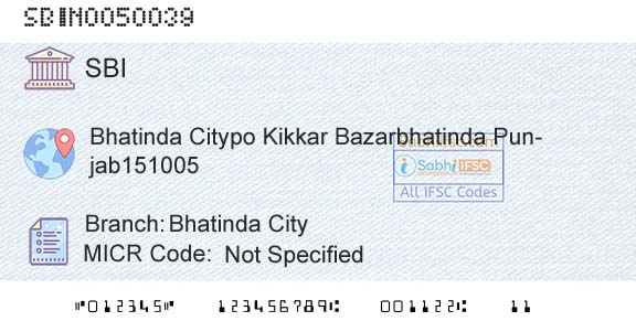 State Bank Of India Bhatinda CityBranch 
