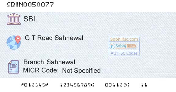State Bank Of India SahnewalBranch 