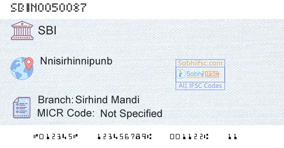 State Bank Of India Sirhind MandiBranch 
