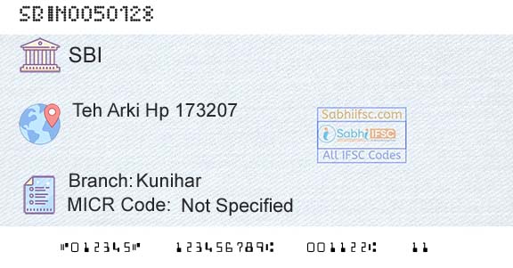 State Bank Of India KuniharBranch 