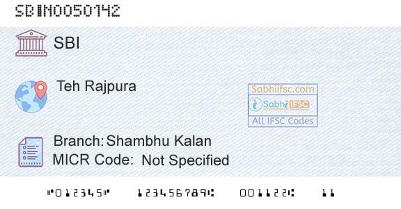State Bank Of India Shambhu KalanBranch 