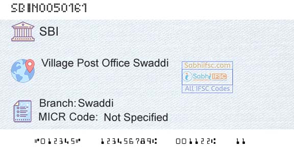 State Bank Of India SwaddiBranch 