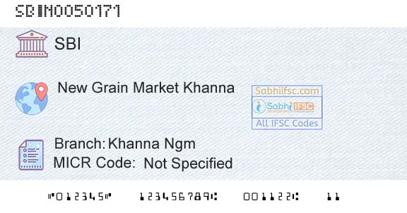 State Bank Of India Khanna NgmBranch 