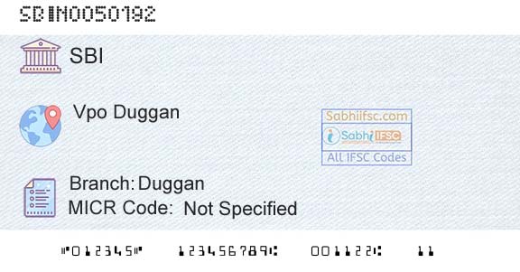 State Bank Of India DugganBranch 