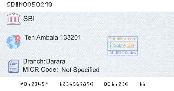 State Bank Of India BararaBranch 