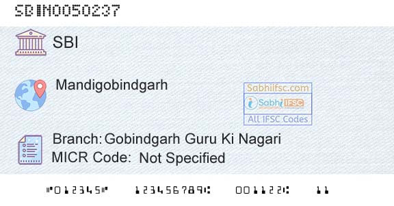 State Bank Of India Gobindgarh Guru Ki NagariBranch 