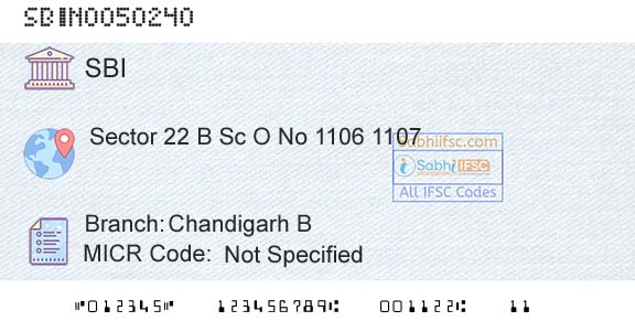State Bank Of India Chandigarh BBranch 