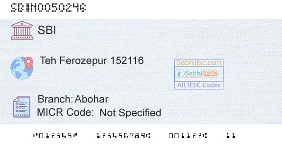 State Bank Of India AboharBranch 