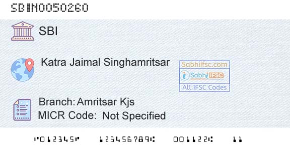 State Bank Of India Amritsar KjsBranch 