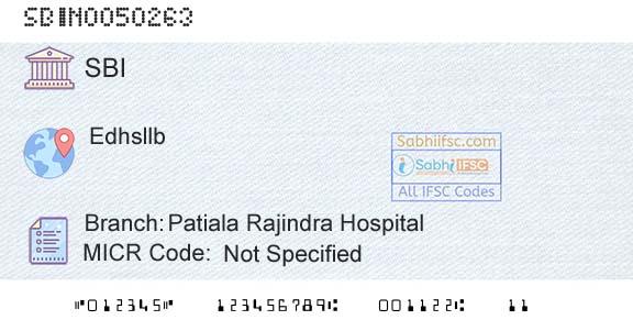 State Bank Of India Patiala Rajindra HospitalBranch 