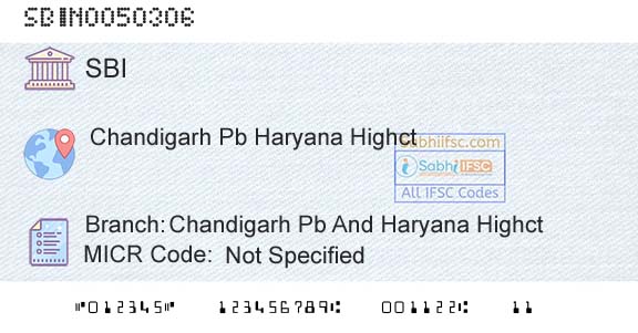 State Bank Of India Chandigarh Pb And Haryana HighctBranch 