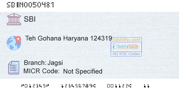 State Bank Of India JagsiBranch 