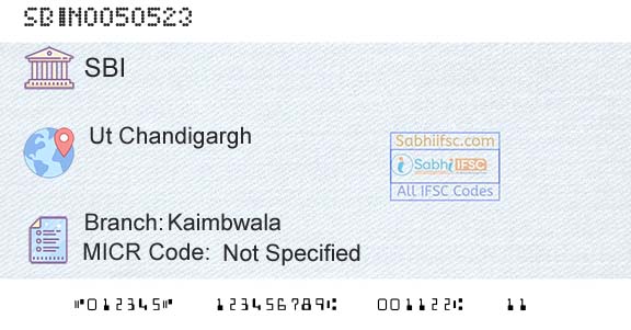 State Bank Of India KaimbwalaBranch 