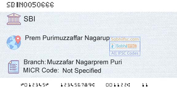 State Bank Of India Muzzafar Nagarprem PuriBranch 