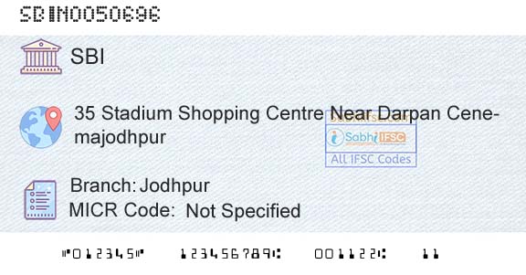 State Bank Of India JodhpurBranch 