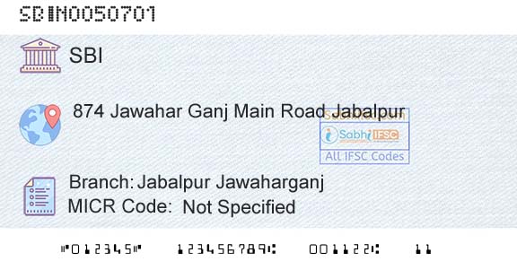 State Bank Of India Jabalpur JawaharganjBranch 